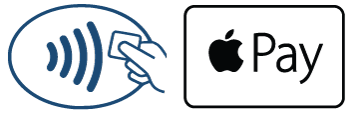 Contactless payment and Apple Pay logos